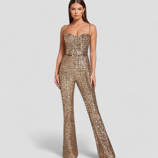 Afslappet jumpsuit med lange ben til kvinder
