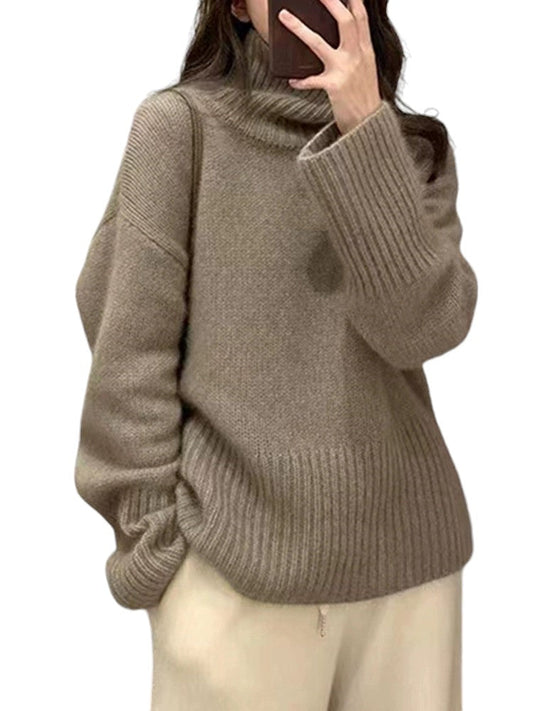 Højhalset sweater til kvinder