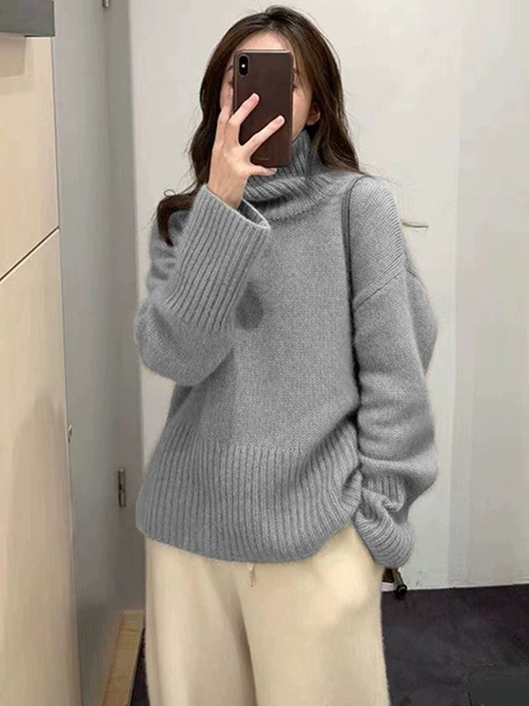 Højhalset sweater til kvinder