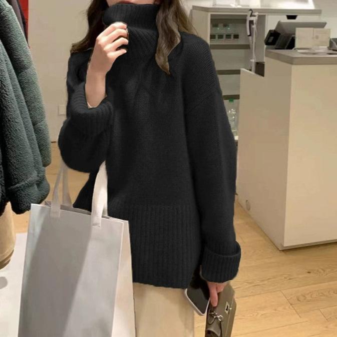 Højhalset sweater til kvinder