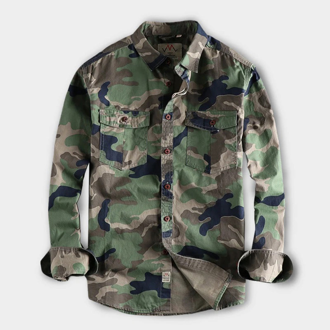 Herre camouflage skjorter