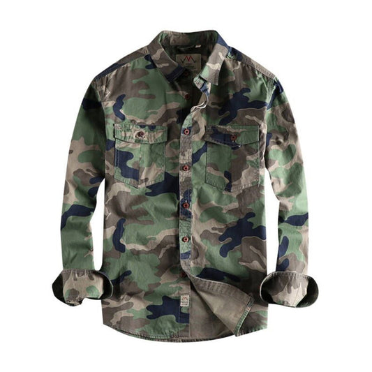 Herre camouflage skjorter
