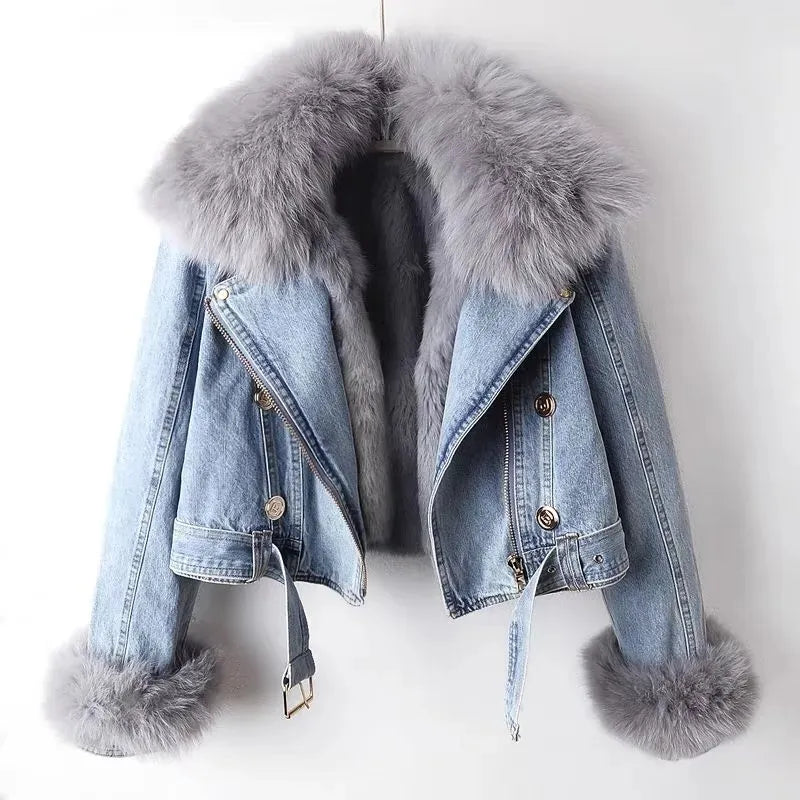 Elegant denimjakke til kvinder