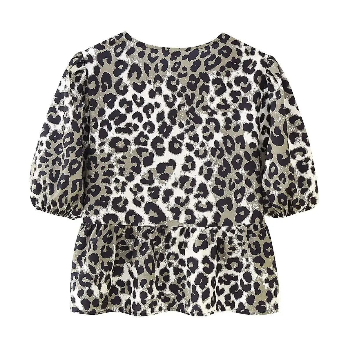 Crop top med leopardprint til kvinder