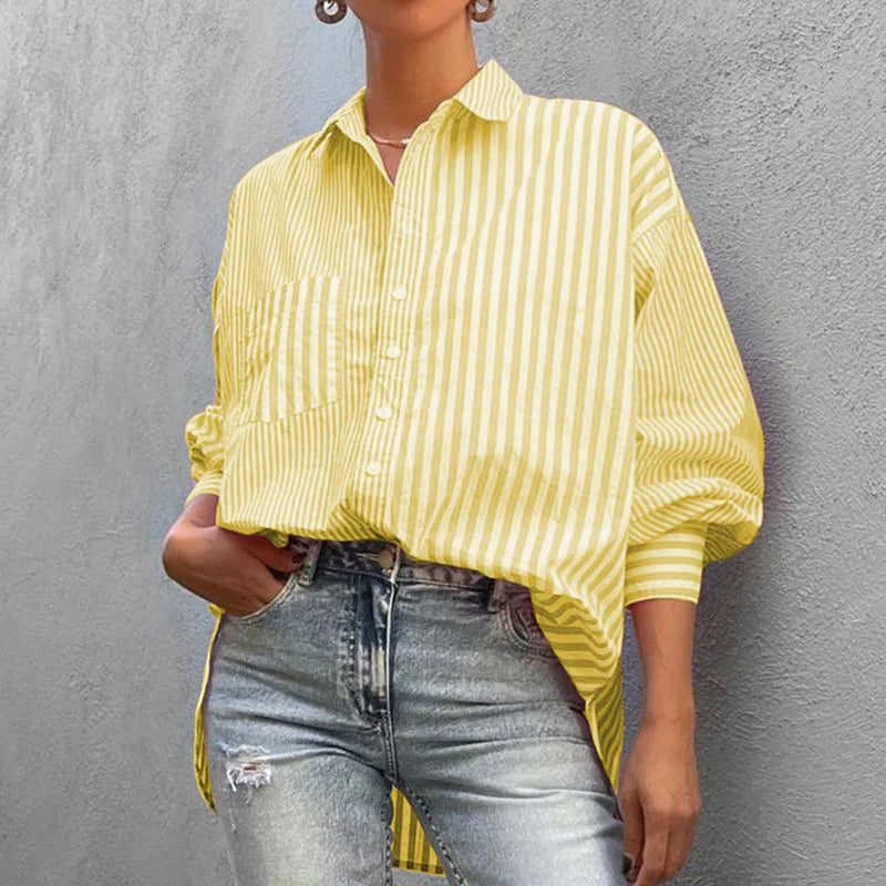 Kvindetoppe Loose Fit stribet top