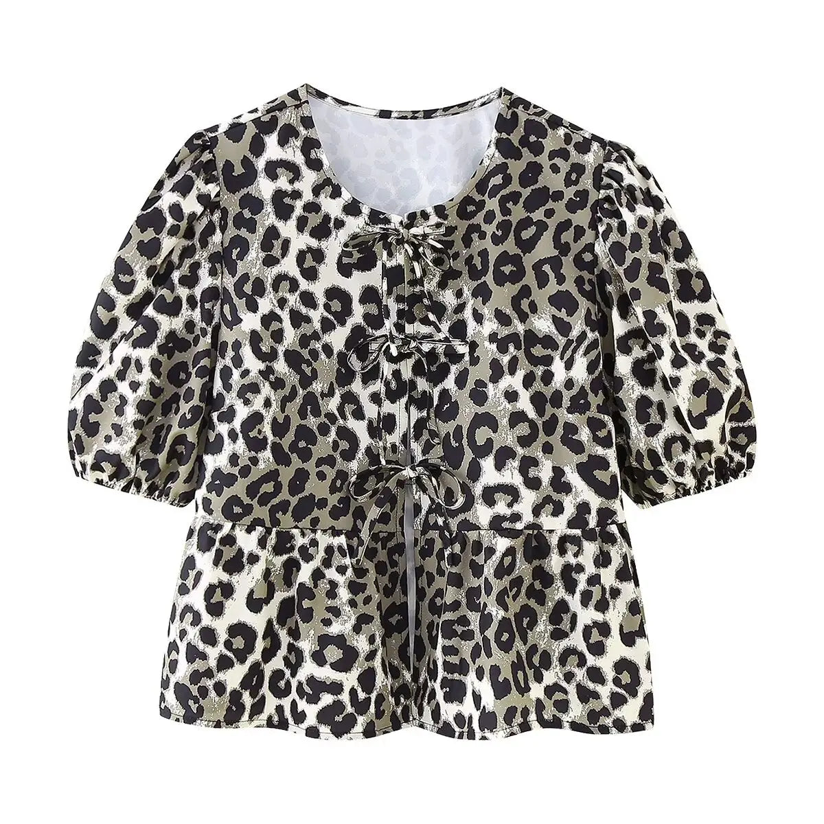 Crop top med leopardprint til kvinder