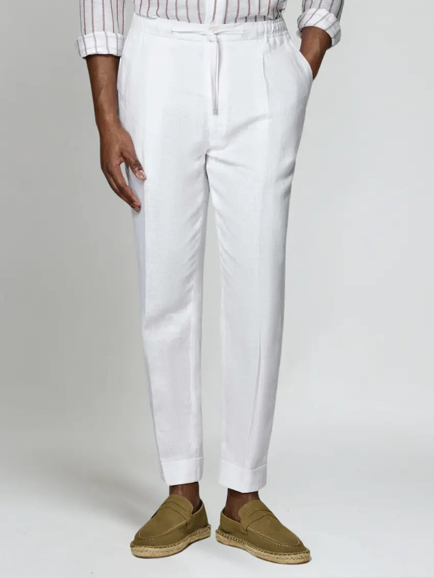 Seaside Linen Hvid Herrebukser