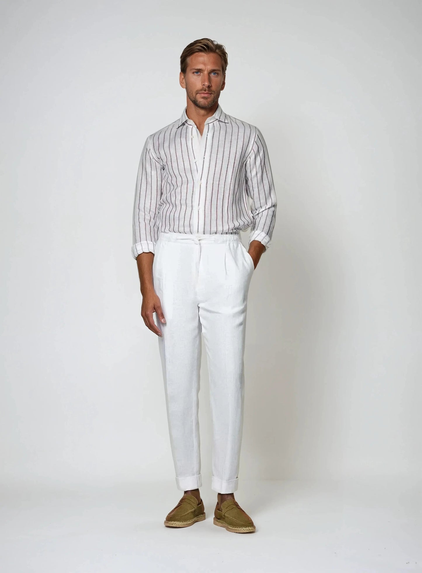 Seaside Linen Hvid Herrebukser