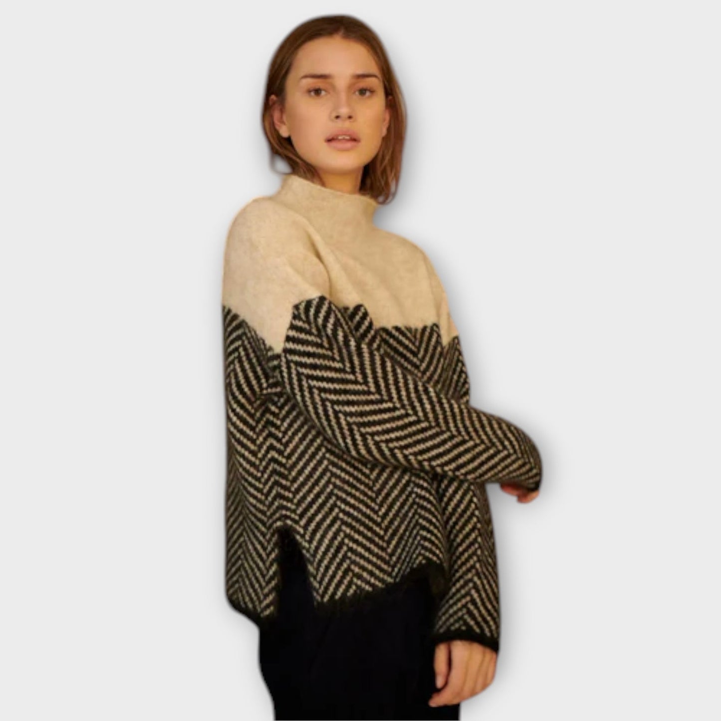 Blød cashmere-rullekravetrøje til kvinder