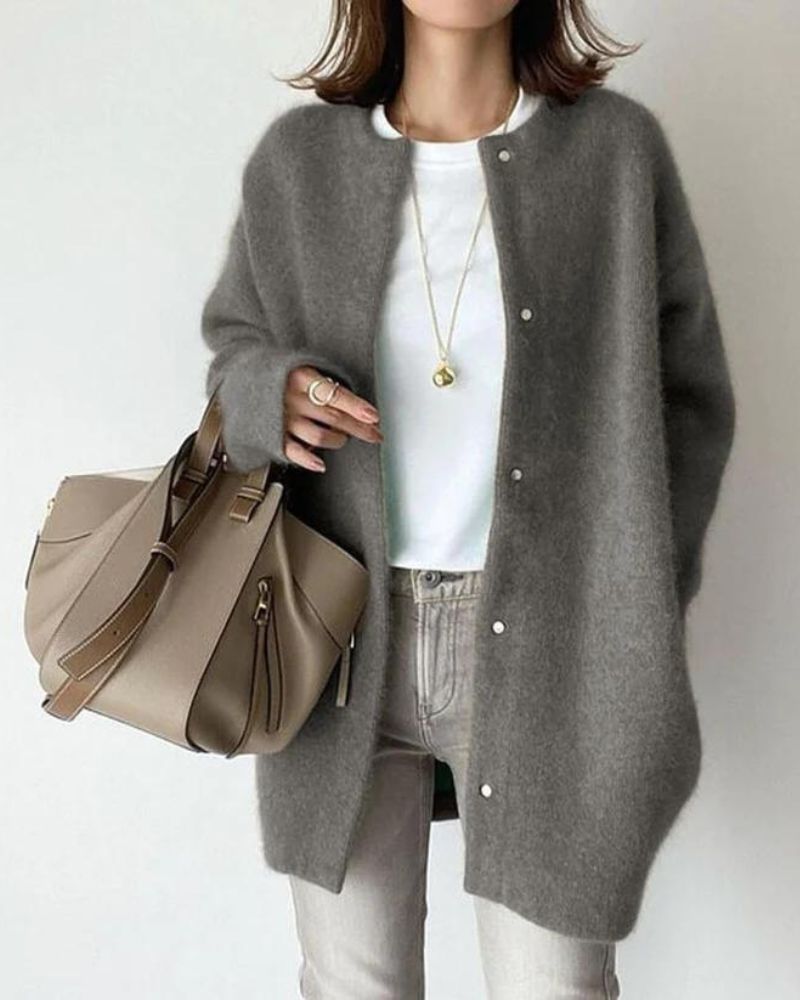 Komfortabel cardigan i uld til damer
