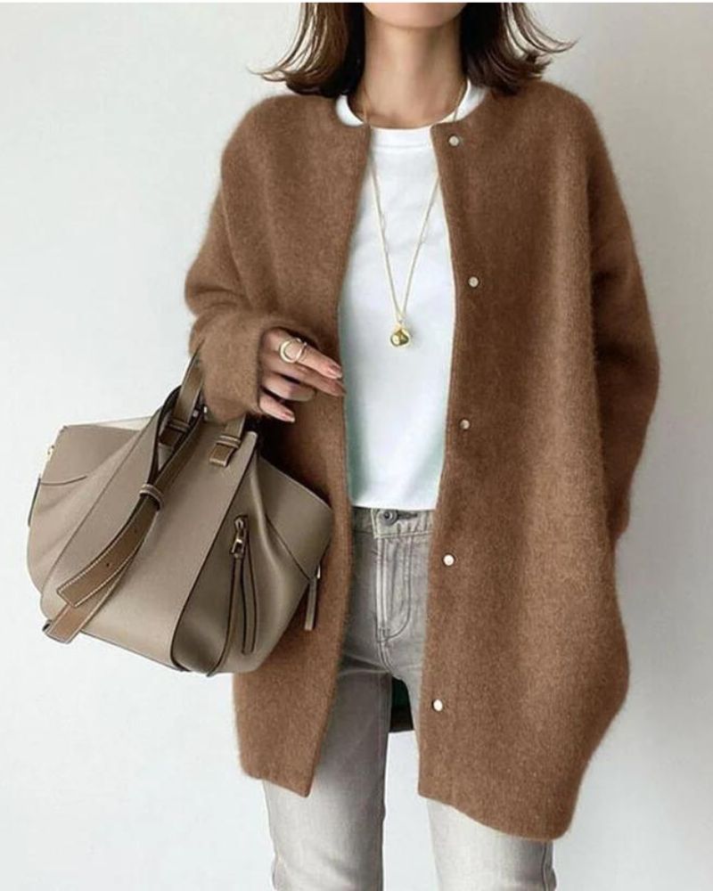 Komfortabel cardigan i uld til damer
