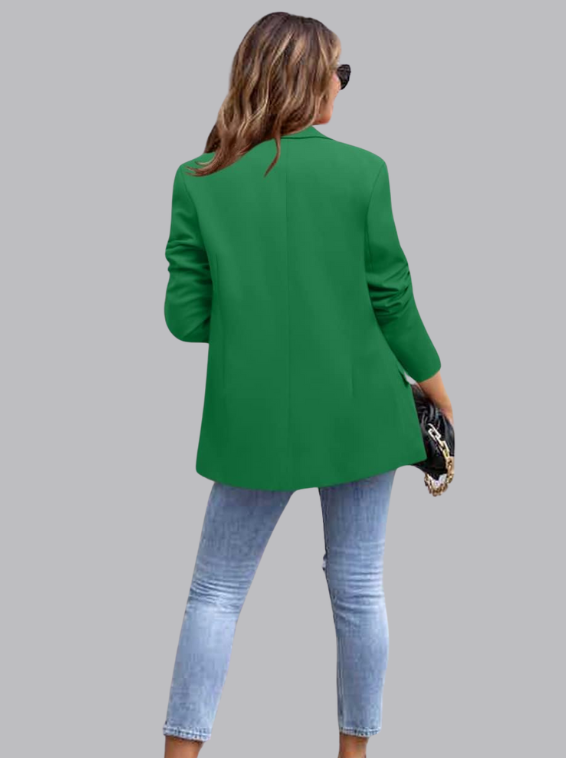Trendy grøn blazer til kvinder