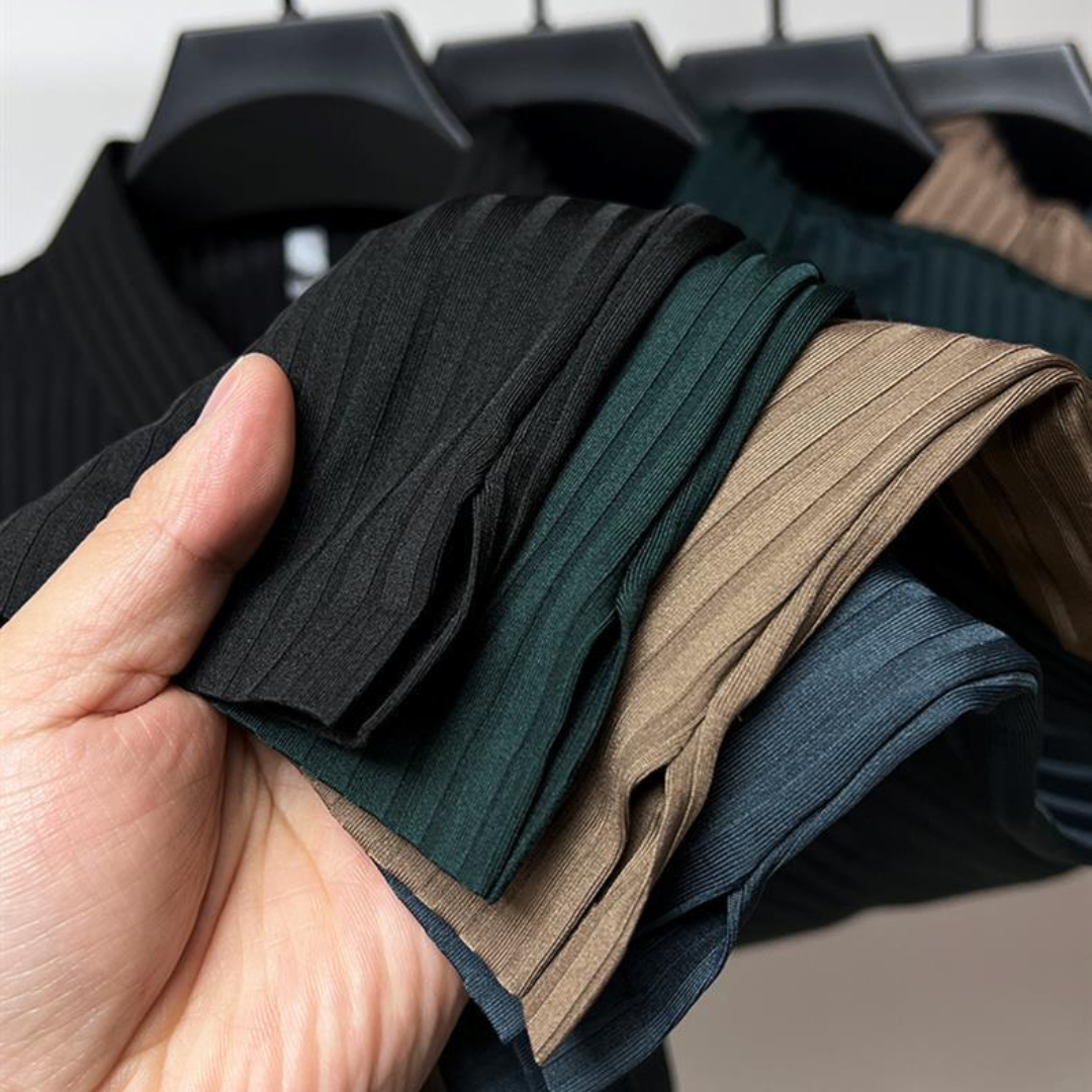 Luksus poloshirt i issilke til mænd