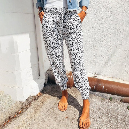 Bukser med leopard-print