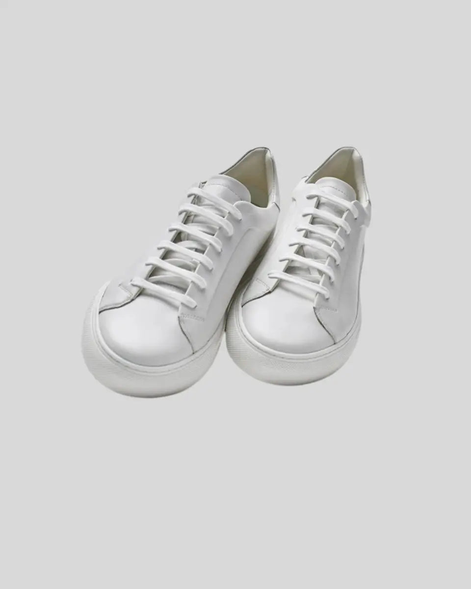 Leren Oxford hvide sneakers
