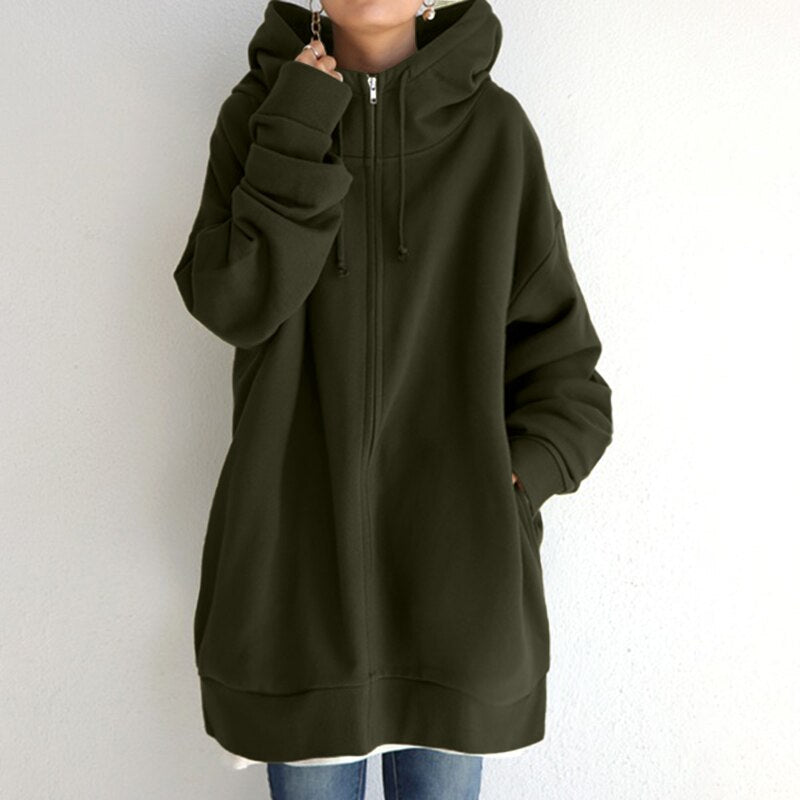 Varm oversized hoodie til kvinder