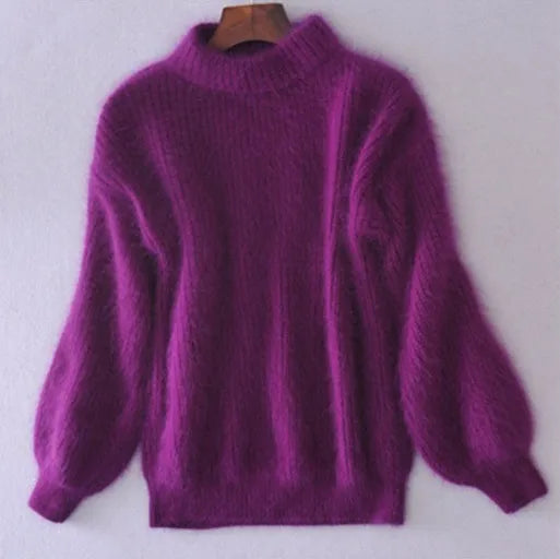Vintage angora-trøje til kvinder
