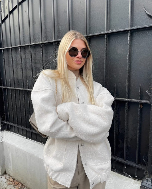 Jakke til kvinder med sidelommer