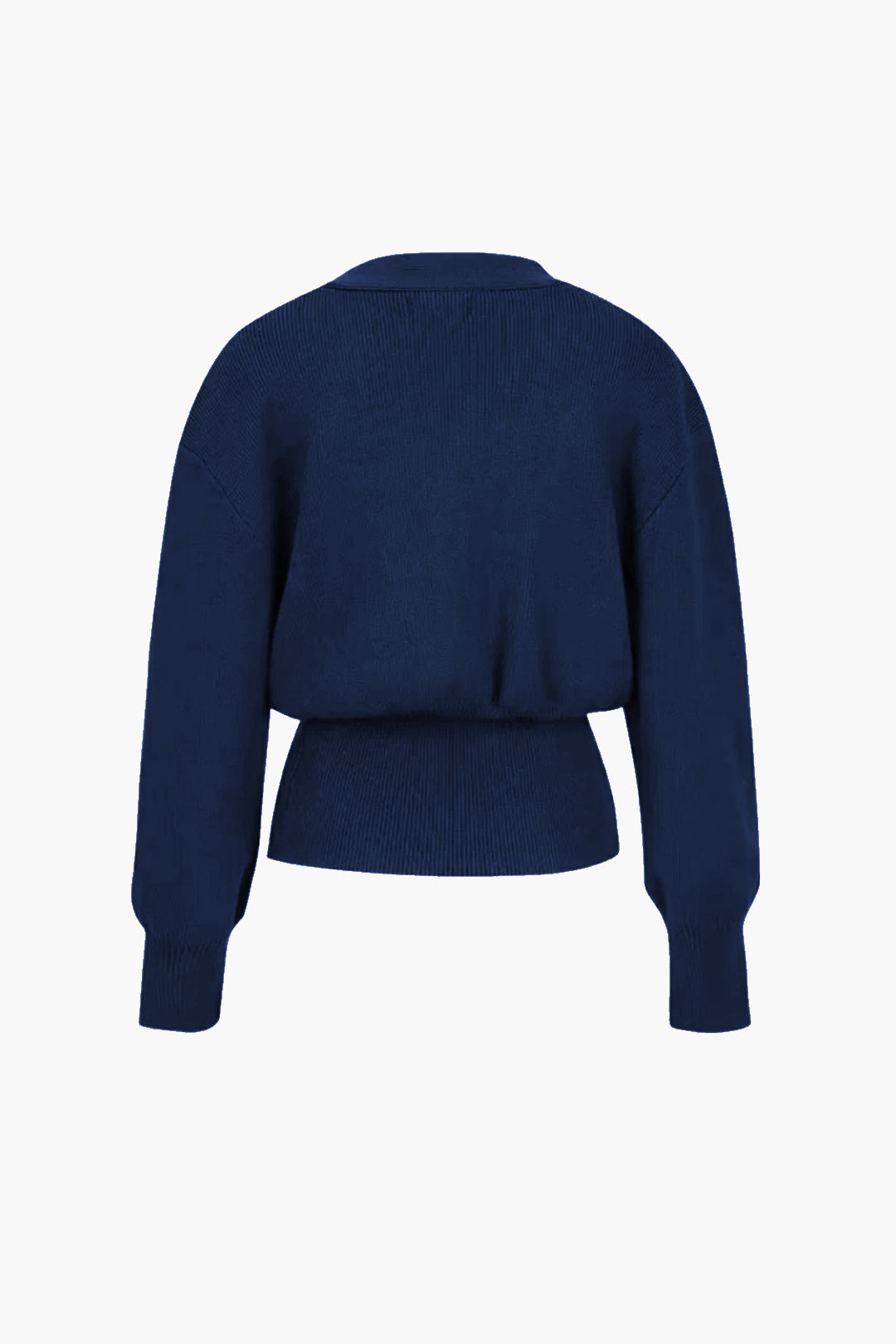 Chic strikcardigan med guldknapdetalje