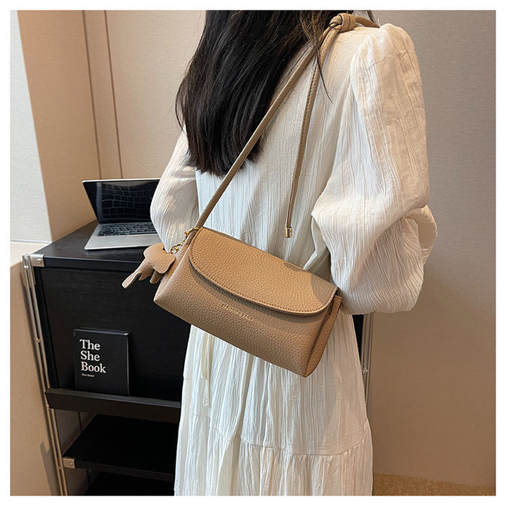Retro crossbody-taske i blødt læder