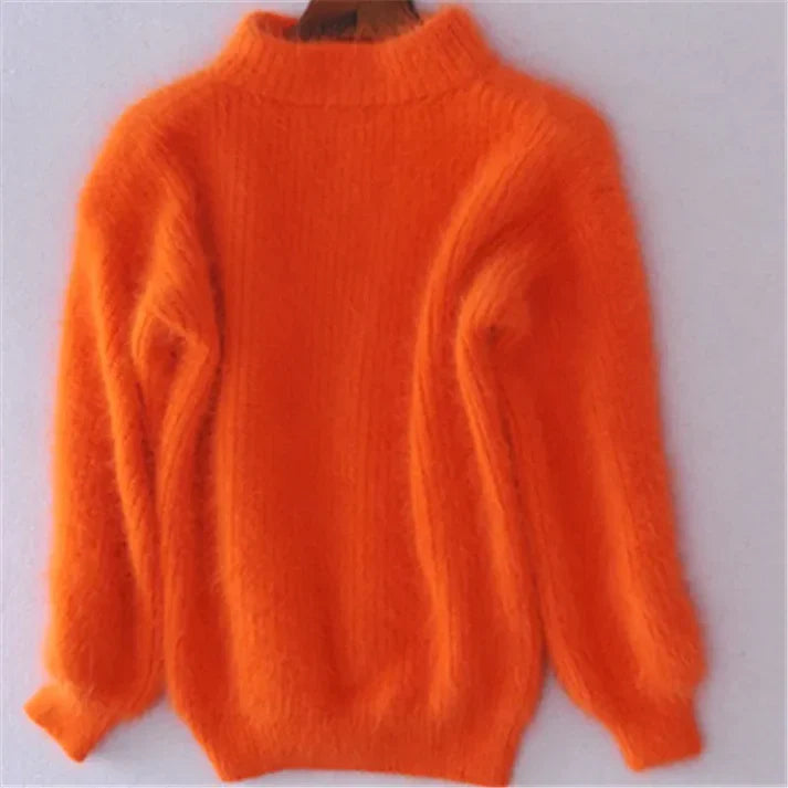 Vintage angora-trøje til kvinder