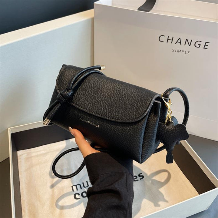 Retro crossbody-taske i blødt læder