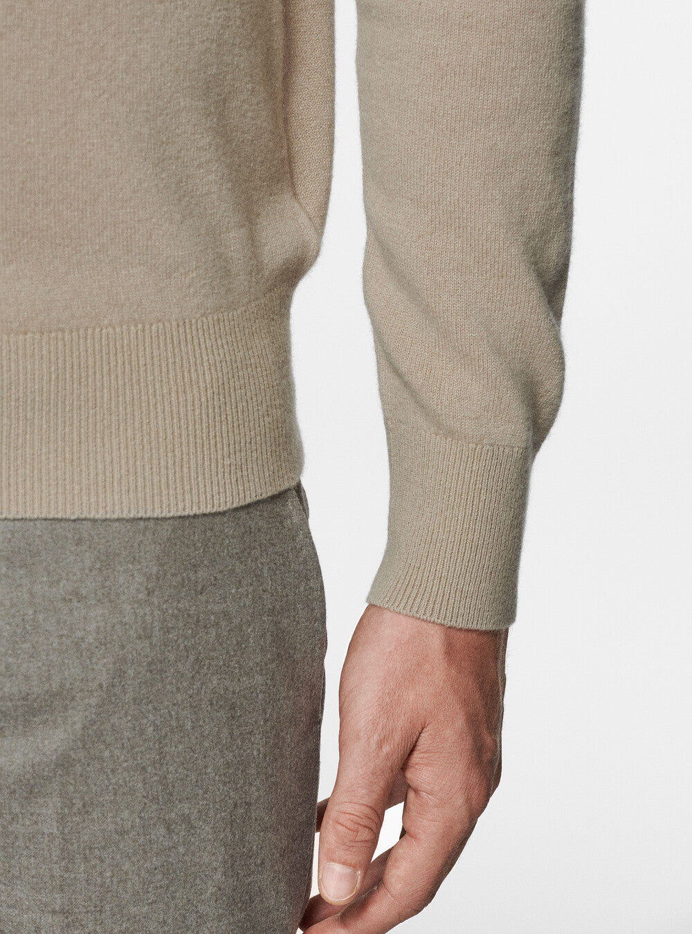 Premium beige sweater til mænd