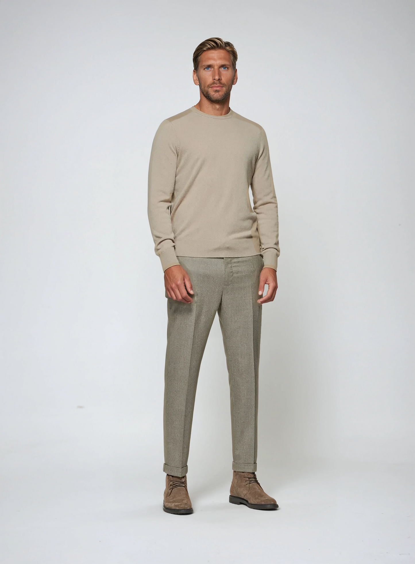 Premium beige sweater til mænd