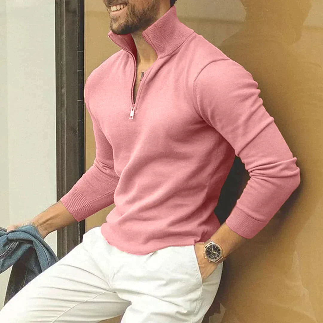 Moderne halv-zip sweater til herrer