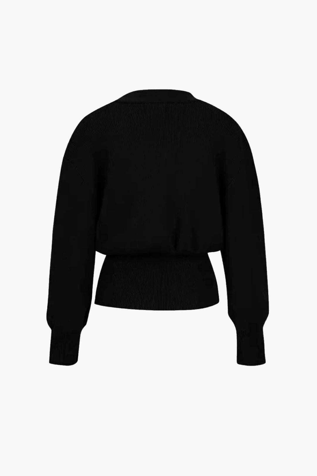 Chic strikcardigan med guldknapdetalje