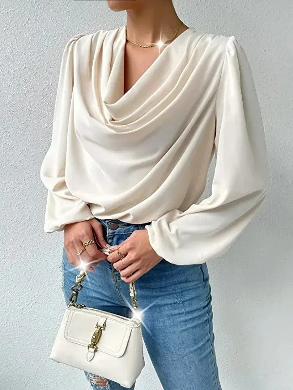 Satinbluse med et strejf af elegance til kvinder