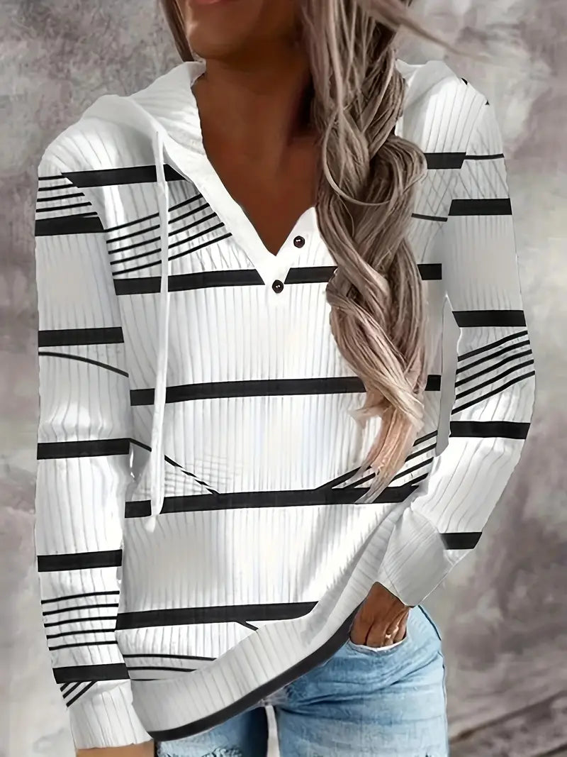 Komfortabel langærmet hættetrøje til kvinder