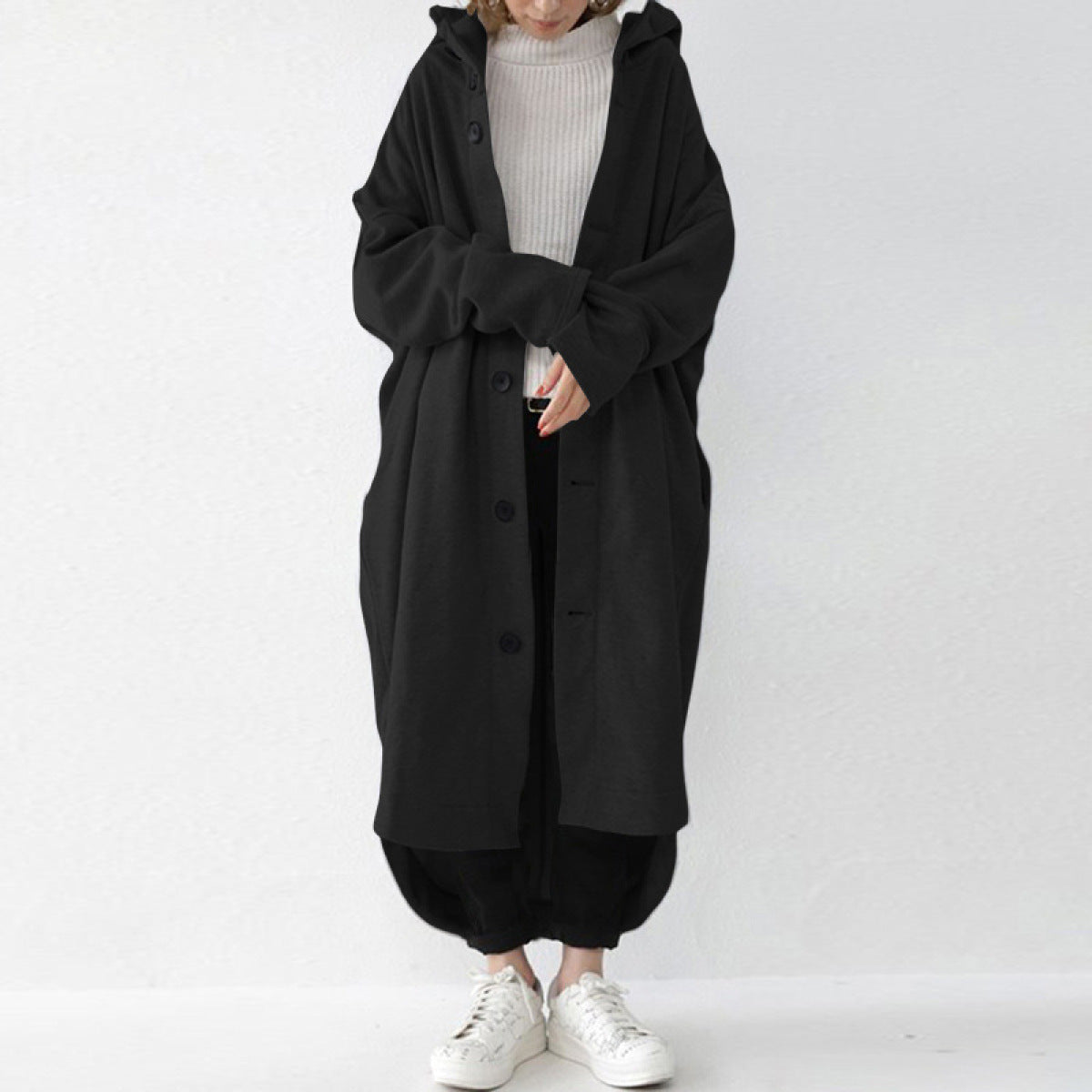 Stor trenchcoat med brede ben til kvinder