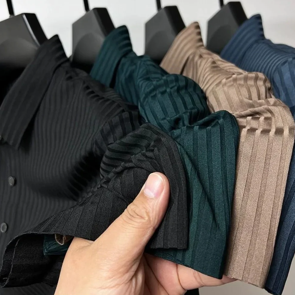 Luksus poloshirt i issilke til mænd