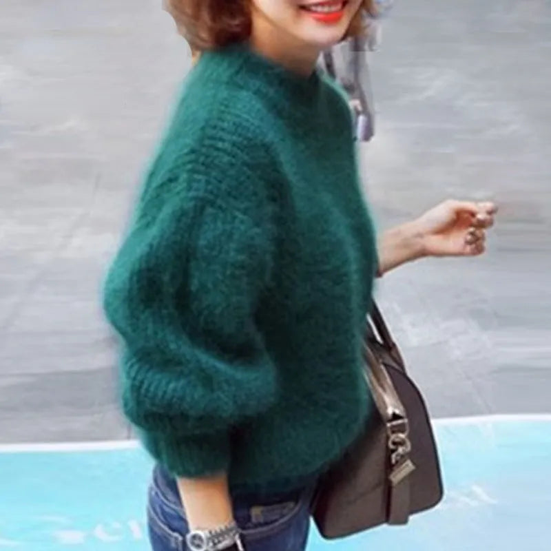 Vintage Angora Pullover giver et tidløst look til kvinder