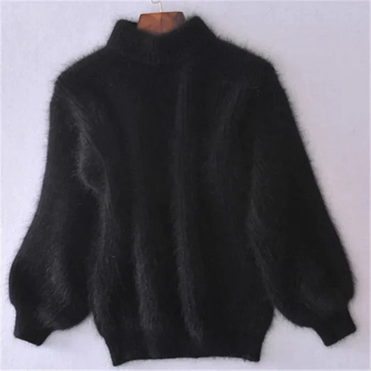Vintage angora-trøje til kvinder