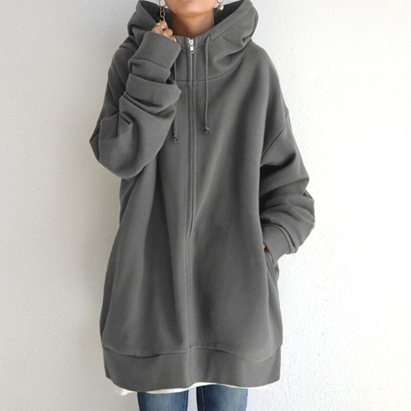 Varm oversized hoodie til kvinder