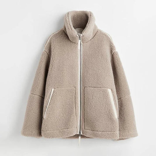 Fleece vinterjakke med hals