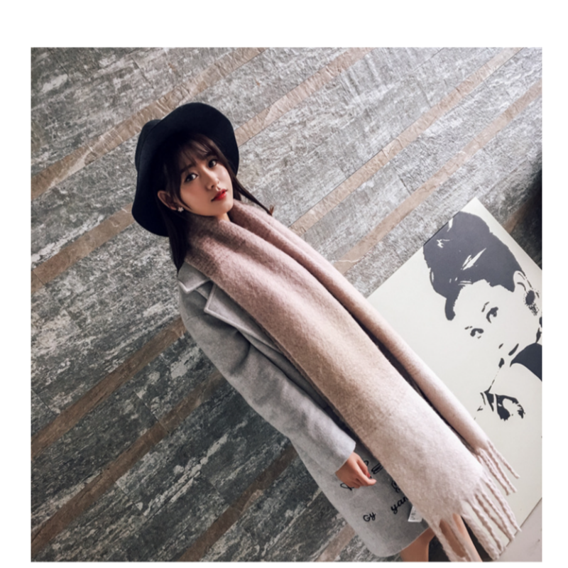 Ekstra stort kashmir-tørklæde til kvinder