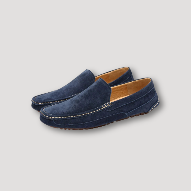 Afslappede, elegante loafer-sko i ruskind til mænd