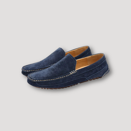 Afslappede, elegante loafer-sko i ruskind til mænd