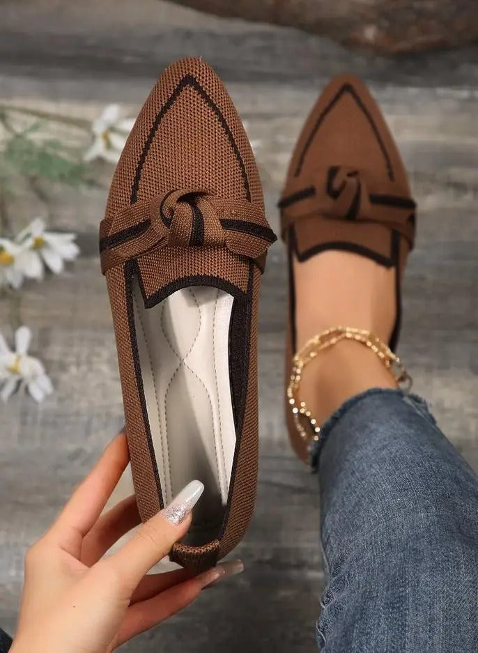 Knudemønster spidse dukkesko