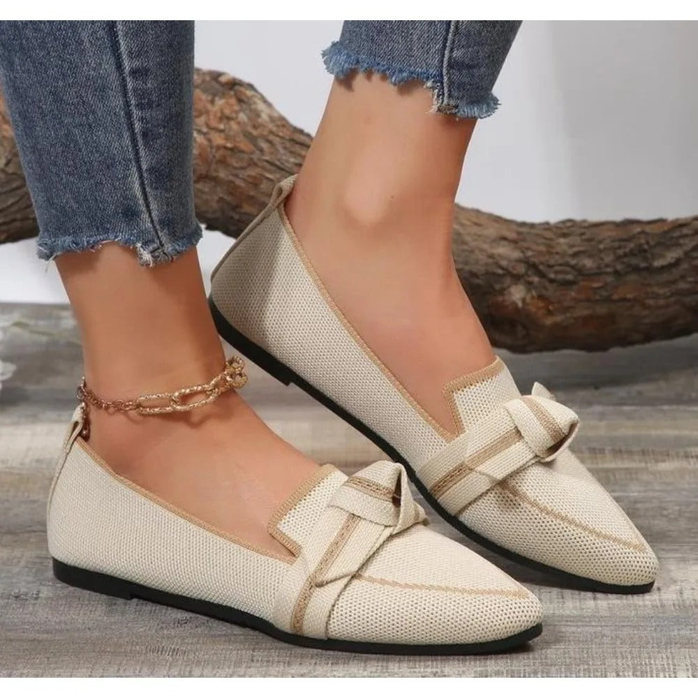 Knudemønster spidse dukkesko