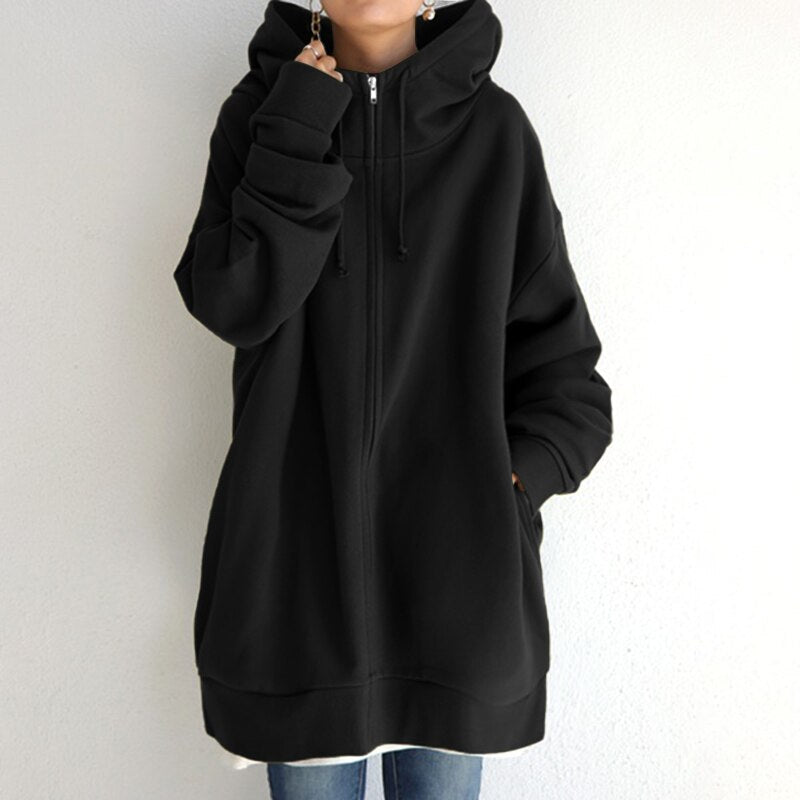 Varm oversized hoodie til kvinder