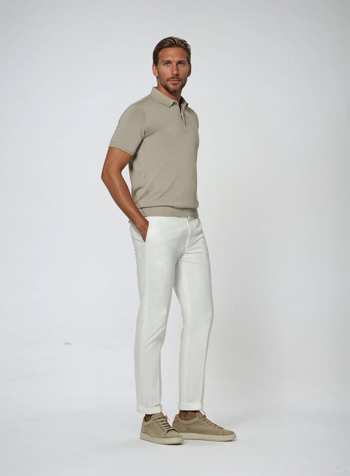 Premium khaki poloshirt