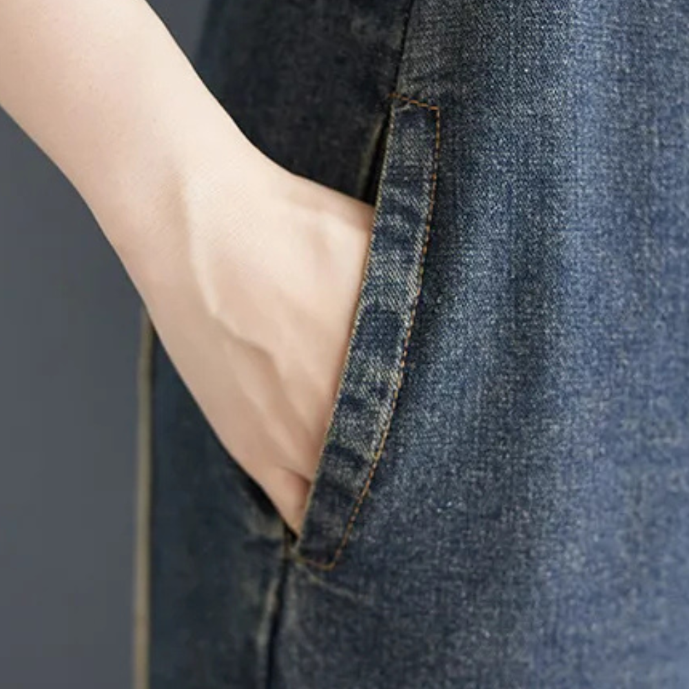 Elegant denim-jumpsuit til kvinder