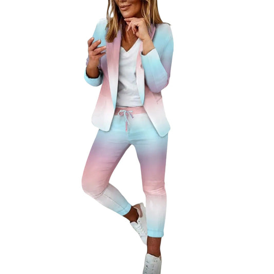 Gradient Blazer Jogger-sæt til kvinder