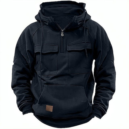 Hoodie med forlommer til mænd