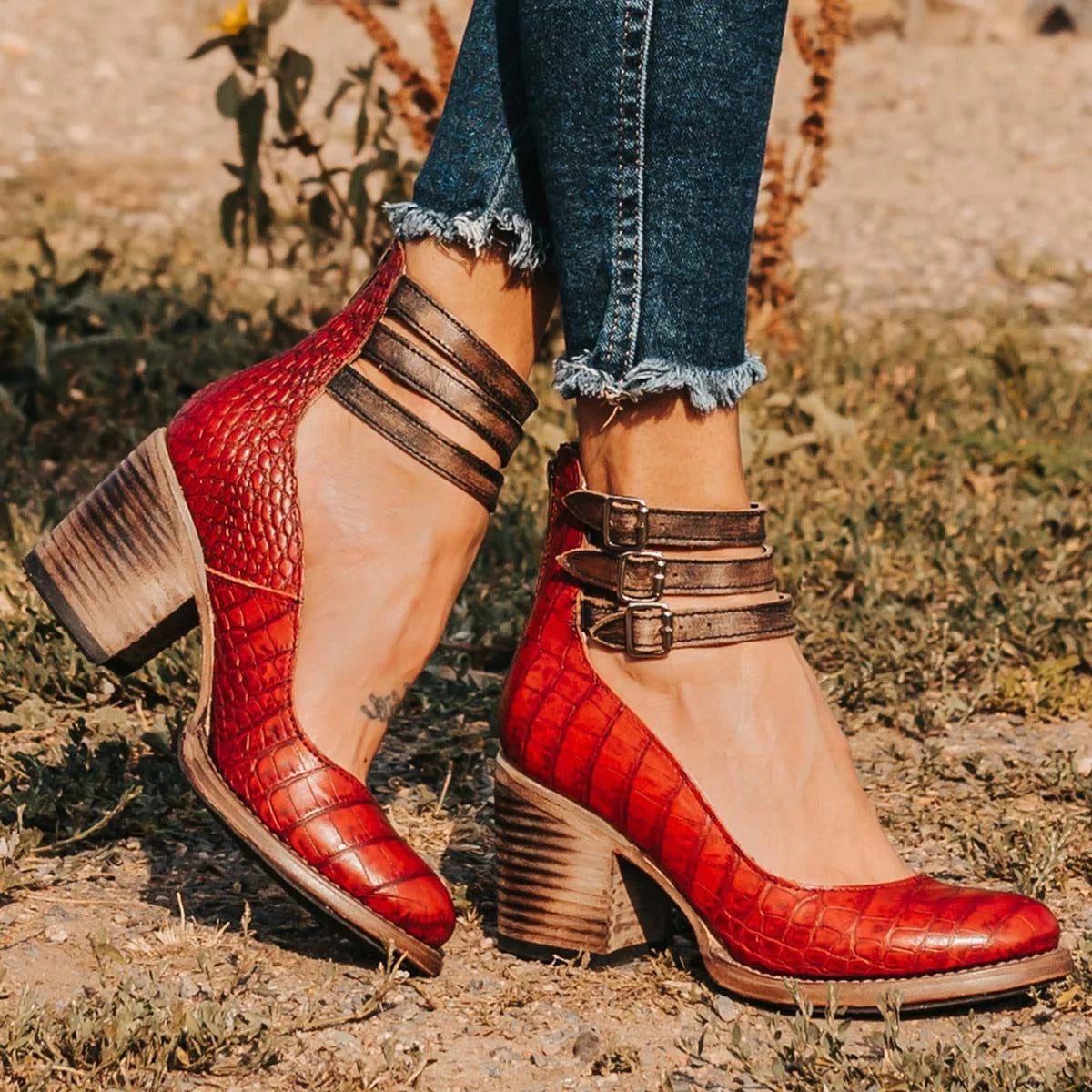 O | Vintage-pumps til kvinder