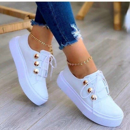 Elegante og farverige damesneakers i læder